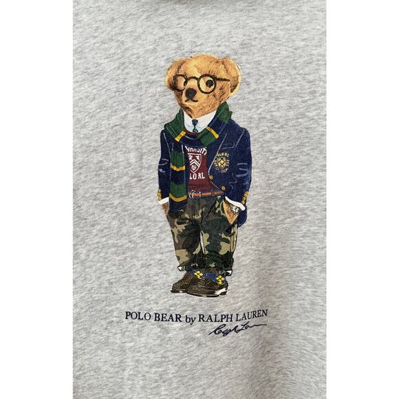 Polo Bear Ralph Lauren Mens Sweatshirt Hoodie University Collegiate Varsity Prep - Picture 5 of 12